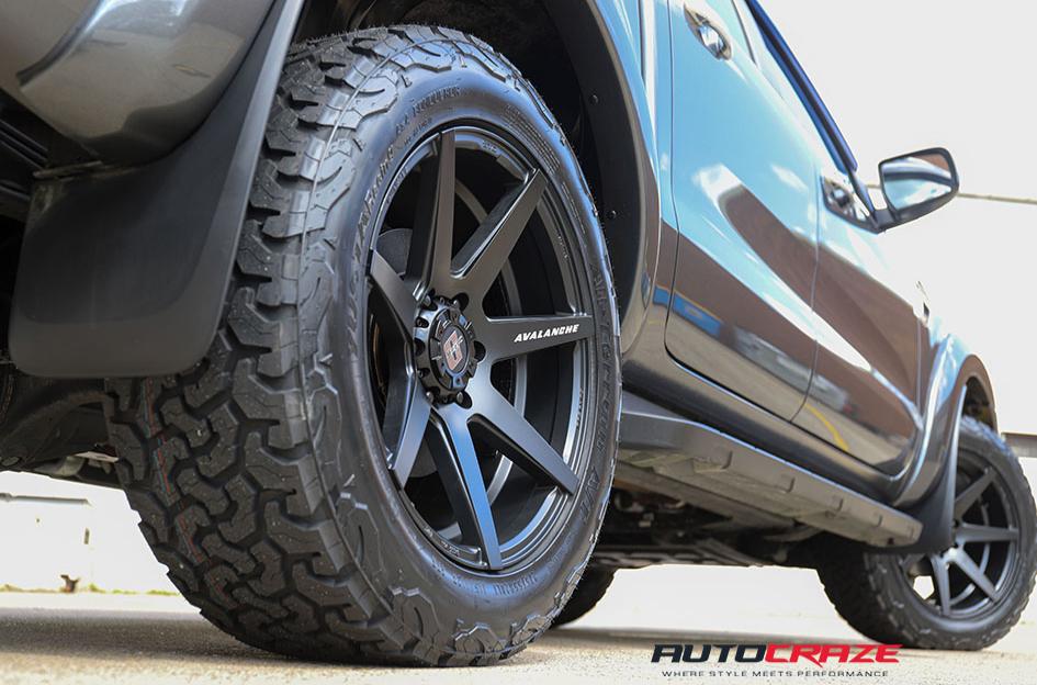 FORD RANGER AVALANCHE MATTE BLACK FRONT MILLED